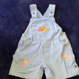 Pooh 100 acre collection Winnie the Pooh girls embroidered overalls